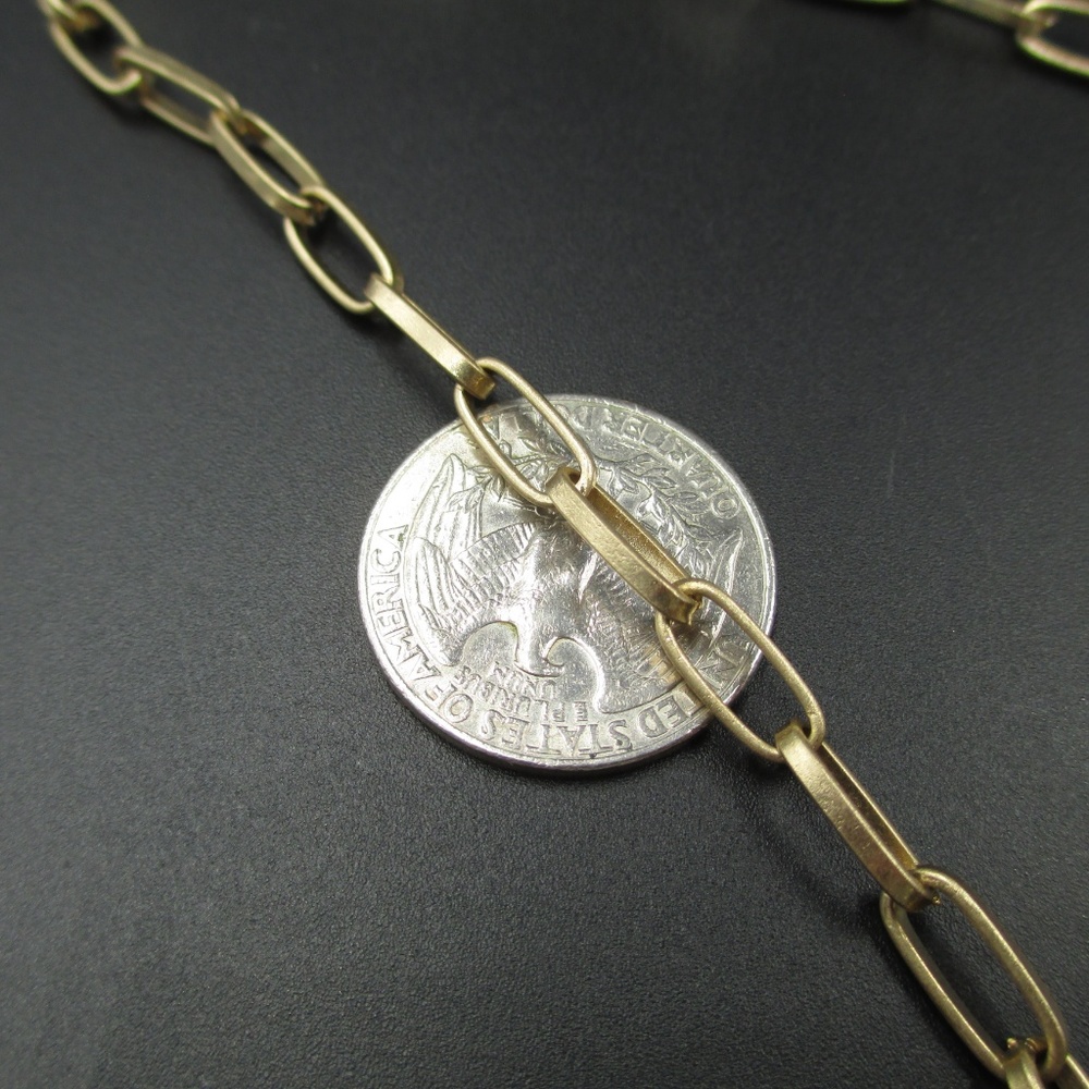 Vintage 21 Inch Stylish Rustic Gold Tone Necklace - Picture 5 of 6